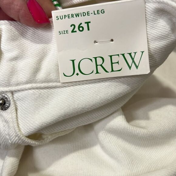 J. Crew Tall high-rise superwide-leg jean in white size 26T NWT - Picture 13 of 13
